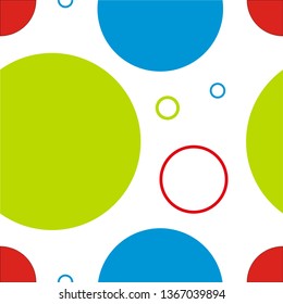 seamless colorful circle shape geometric pattern vector