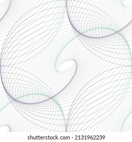 Seamless Colorful Circular Pattern on white background