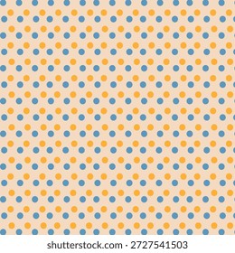 A seamless colorful confetti and balloon pattern with playful dots and circles creating a cheerful retro wallpaper design