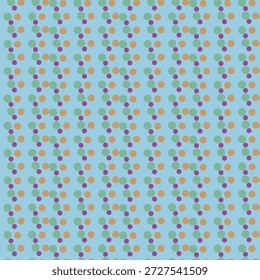 A seamless colorful confetti and balloon pattern with playful dots and circles creating a cheerful retro wallpaper design