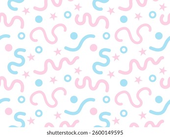 Seamless Colorful Confetti Pattern Background. Vector Illustration. Congratulations. Banner. Wallpaper