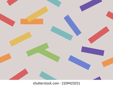 A seamless colorful confetti pattern, a celebration LGBTQ+ theme, an abstract vector background