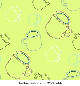 Seamless colorful cup pattern 3