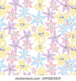 Seamless colorful cute vector pattern