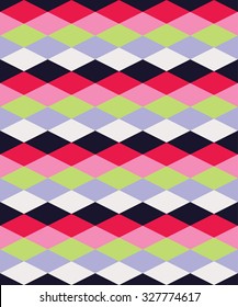 Seamless colorful decorative vector background with geometric shapes