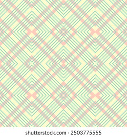 Patrón de diamante colorido sin costuras de líneas rectas para hacer tela y Fondo de pantalla. Formas geométricas en estilo retro de moda para la decoración de la habitación, cubierta de cuaderno de moda.