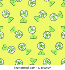Seamless colorful doodle fan pattern.cute pattern