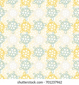 Seamless colorful doodle pattern. Abstract floral wallpaper. Vector background. Patterned paper for scrapbook albums