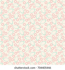 Seamless colorful doodle pattern. Abstract floral wallpaper. Vector background. Patterned paper for scrapbook albums