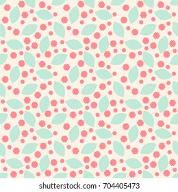 Seamless colorful doodle pattern. Abstract floral wallpaper. Vector background. Patterned paper for scrapbook albums