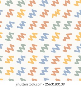Seamless colorful doodle pattern. Hipster illustranion. Modern graphic design.