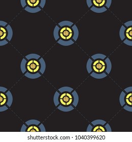 seamless colorful dot pattern with gold dot glitter on grey background