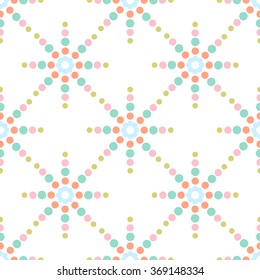 Seamless colorful dots pattern
