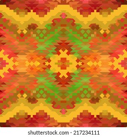 Seamless colorful ethnic pattern