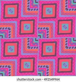 Seamless colorful ethnic pattern