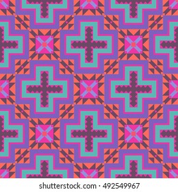 Seamless colorful ethnic pattern