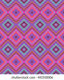 Seamless colorful ethnic pattern