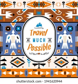 Seamless  colorful ethnic pattern design