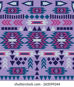 Seamless colorful ethnic pattern, vector illustration