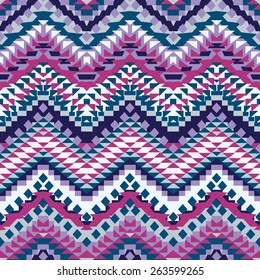 Seamless colorful ethnic pattern, vector illustration