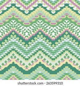 Seamless colorful ethnic pattern, vector illustration