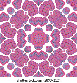 Seamless colorful ethnic pattern, vector illustration
