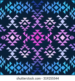 Seamless colorful ethnic pattern, vector illustration