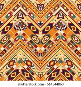 Seamless colorful ethnic pattern, vector illustration