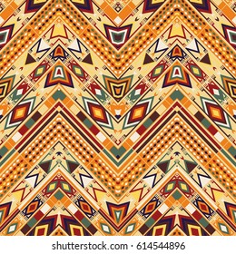 Seamless colorful ethnic pattern, vector illustration