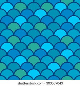 Seamless colorful fish scales pattern