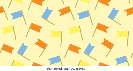 Seamless colorful flag vector pattern illustration. Happy birthday flag background. simple flag pattern background