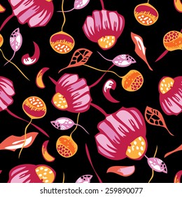 Seamless colorful floral elements , chamomile background and texture vector 2