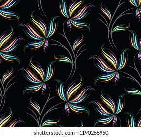 Seamless colorful floral pattern