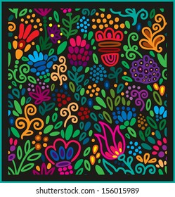 Seamless colorful floral pattern