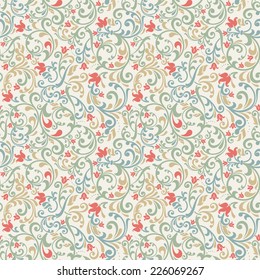 seamless colorful floral pattern