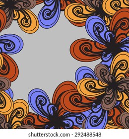 Seamless colorful floral pattern. Abstract background.