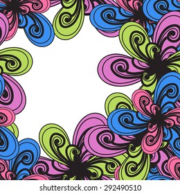 Seamless colorful floral pattern. Abstract background. Vector quilting texture