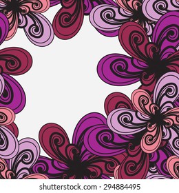 Seamless colorful floral pattern. Abstract vector  background.