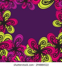 Seamless colorful floral pattern. Abstract vector  background.