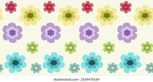 Diseño colorido inconsútil del patrón floral para los textiles de la decoración de la primavera y del verano, ropa, papel de embalaje, cubierta, Anuncio, decoración interior, fondos abstractos.