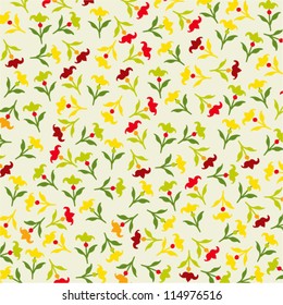 Seamless colorful floral pattern Flowers texture/background