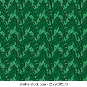 Seamless colorful floral pattern of leaves
