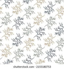 Seamless colorful floral pattern on white background.
