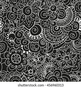 Seamless colorful floral pattern. Perfect for printing on fabric or paper. Vector