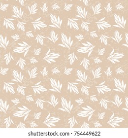Seamless colorful floral pattern. Vector background with abstract leafs. Patterned paper wallpaper for scrapbooking