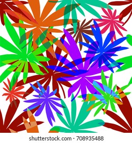 Seamless colorful floral patterns. Vector
