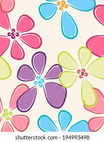 seamless colorful flower pattern 
