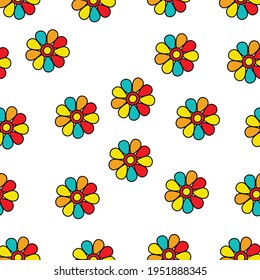 Seamless  colorful flower pattern background vector eps.10