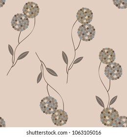 Seamless colorful flower pattern with bouquet of flowers. Vector