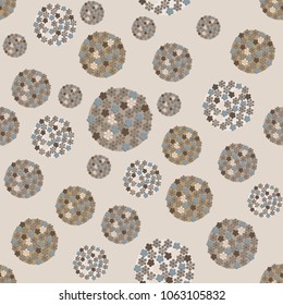 Seamless colorful  flower pattern with bouquet flowers. Vector pattern